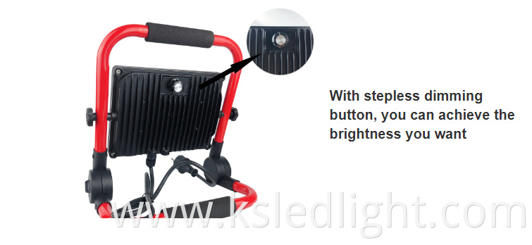 LED work light 50W IP65 waterproof Outdoor portable folding electrodeless dimming LED work light